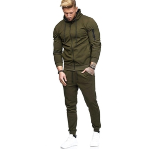 Nueva ropa de calle Vintage de alta calidad LOGO personalizado chándal apilado hombres pantalones apilados con conjunto de chaqueta con cremallera - Product Image 6