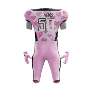 Sublimación impresa Nuevo diseño Uniformes de fútbol americano Deportes de fútbol y ropa de equipo Uniforme de fútbol americano Servicio OEM - Product Image 3