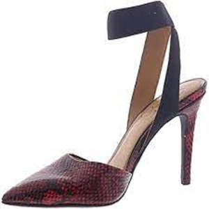 Scarpe da Donna Jessica Simpson Perinna Pump Rosse Taglia 8 M con Cinturino alla Caviglia, Tacco Sottile 12cm, Punta Affusolata, Tendenza Moda, Zeppa - Product Image 3