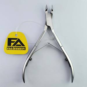 Pinzas para cutículas de la mejor calidad, junta de caja, doble resorte, mango impreso, acabado de pulido de espejo - Product Image 2