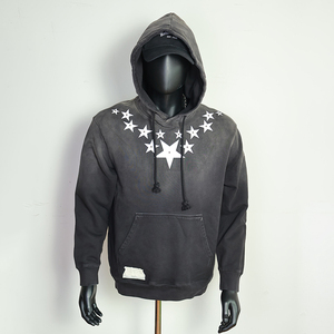 Sweat à capuche unisexe en molleton 100 % coton, coupe classique, manches régulières, imprimé personnalisé, délavé à l'acide, appliqué brodé, collection hiver 2026 - Product Image 1