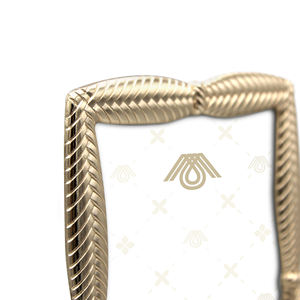 Marco de fotos de aleación de zinc, rectangular, patrón de mimbre, 5 "x 7" - Product Image 4