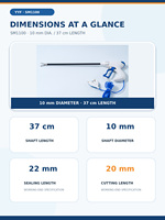 YYF SM1100 10mm 37cm Pince de scellement vasculaire vétérinaire réutilisable pour procédures laparoscopiques de tissus mous chez les petits animaux