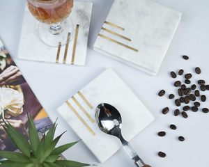 Hot Selling Square Stone Mats <b>for</b> Office Tables Artisan Stone <b>Drink</b> Pads <b>for</b> Homes Premium Stone <b>Coaster</b> Sets with Holder - Product Image 4