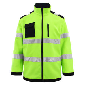 Chaqueta de alta visibilidad a prueba de viento, transpirable, impermeable, antideslizante, logotipo personalizado, chaqueta reflectante de alta visibilidad para hombres, chaqueta de seguridad para adultos - Product Image 5