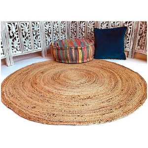 Jute naturel de haute qualité forme personnalisée écologique moderne couleur unie tapis de bain tissé à la main pour une utilisation dans la salle de bain - Product Image 1