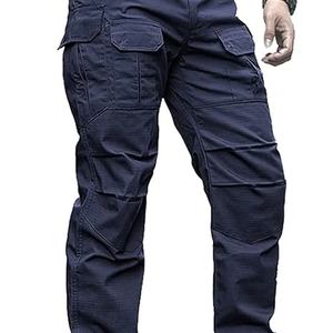 Pantalones Cargo de Lona para Hombre, Cintura Media, Estilo Casual, con Diseño Multibolsillos para Trabajo y Uso al Aire Libre, Pantalones Cargo Lavados para Hombre - Product Image 2