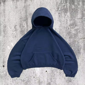 Sweat à capuche surdimensionné pour homme avec logo personnalisé 2026, 100% coton avec polaire en polyester doux, épaules tombantes, style ample pour l'hiver - Product Image 3