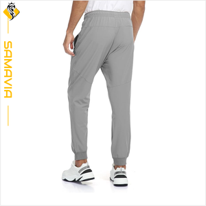 Men's Pants OEM Custom Knitted Sweatpants with Pockets Breathable Windproof Waterproof Anti Pilling <b>Elastic</b> <b>Waist</b> <b>Trousers</b> RTS - Product Image 4