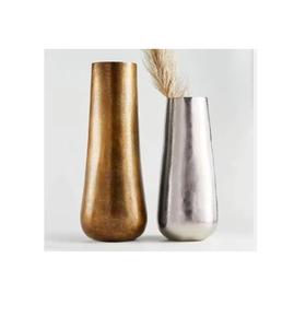 <b>Set</b> Two Brass Flower <b>Vases</b> Coastal Design Customized Colors Eco-Friendly Modern Wedding Party Tabletop Home - Product Image 1