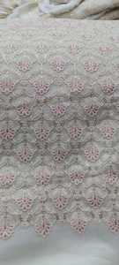 All Over Embroidery With <b>Pink</b> Thread Viscose Georgette Dyable <b>Fabric</b> for Making Blouse Mens Clothing - Product Image 3