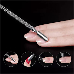 Empujadores de uñas para cutículas Acero inoxidable de doble punta Manicura Nail Art Toenail Empujadores de cutículas - Product Image 3