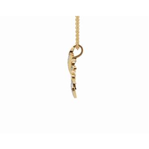 Pendentif de luxe de créateur, diamant de laboratoire rond de 0,171 carat, or 9 KT, 14 KT, 18 KT, bijoux en gros, fournisseur OEM B2B, exportateur - Product Image 2