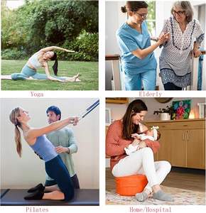 6 pares de calcetines de yoga con empuñaduras para mujer, Calcetines antideslizantes para Pilates y Ballet Barre 90% algodón combinado 5% poliéster 5% Spandex - Product Image 4