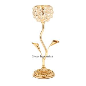 Dernier modèle d'arrivée accrocheur plaqué or humain tenant un bougeoir en cristal Unique Designer Wedding Centerpiece Supplies - Product Image 2