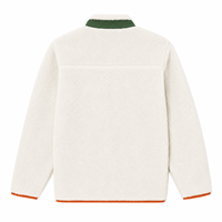 Veste en polaire sherpa pour homme, 360g, antibactérienne, respirante, à blocs de couleur, fermeture éclair sur le devant, logo personnalisé, vêtements d'extérieur écologiques pour l'hiver