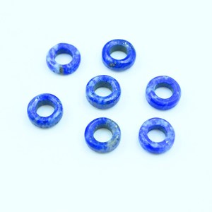 Perles de beignet Lapis Lazuli Pierre précieuse ronde naturelle pour la fabrication de colliers - Product Image 6