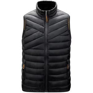 Chaleco de plumón Chaleco cálido acolchado Chaqueta de plumón sin mangas de ganso ultraligera de invierno para hombre personalizada - Product Image 3