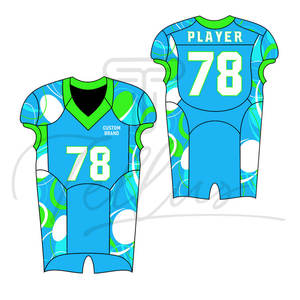 ชุดอเมริกันฟุตบอลแขนสั้น ราคาขายส่ง ผลิตจากโพลีเอสเตอร์ 100% ปรับแต่งได้ สวมใส่สบาย คุณภาพสูง ราคาสมเหตุสมผล - Product Image 6