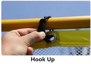 BunnyHi-Equipo de entrenamiento portátil ZQ004, equipo de fútbol, Ayuda de entrenamiento, objetivo, redes de fútbol con zonas naranja, bolsa de transporte - Product Image 5