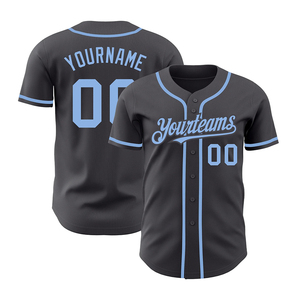 Maillot de baseball de qualité supérieure Vêtements de sport Chemises Spandex Fait Demi-manches Col en V Maillot de baseball avec logo privé - Product Image 1