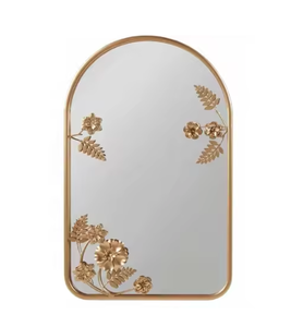 Espejo de pared con forma de flor de Metal antiguo, sin óxido y duradero, marcos de decoración de pared de Navidad DE BODA modernos a bajo precio - Product Image 6