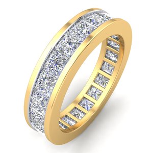 Bague classique en or 14 carats pour femme élégante 2Cts VS Clarity Lab Grown EF Diamond Luxurious Classic Jewelry - Product Image 1