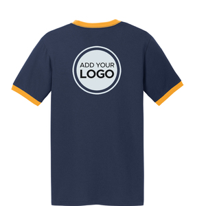 Ringer al por mayor personaliza tu propio texto, logotipo, camisetas de estilo suave personalizadas Fine Jersey Ringer Tee para hombres camisetas - Product Image 4