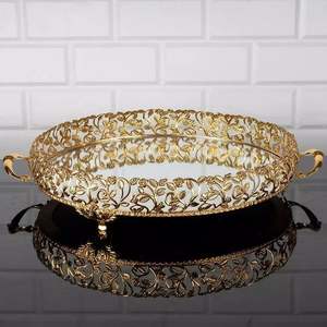 ถาดเสิร์ฟอาหารสแตนเลสคุณภาพดี ถาดเสิร์ฟทรงกลม ด้ามไม้จากซัพพลายเออร์ขายส่ง - Product Image 2