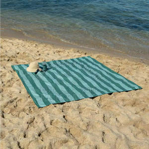 Toalla de playa gruesa, tela absorbente, cálida y cómoda para nadar y tomar el sol, toalla de playa compacta - Product Image 3