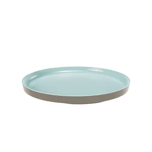 Hochwertiges Melamin-Platten-Set für Dinnerparty CLASSIC Color Emaille Melamin-Teller mit individuellem Druck Rundes Melamin-Geschirr
