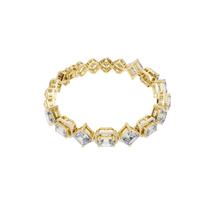 Pulsera de Diamantes de Laboratorio de 12.04 CT, Claridad VVS-VS, Color EF, Diamantes CVD, Oro de 18K, 14K, 10K y Plata 925, Rosa, Amarillo - Product Image 5