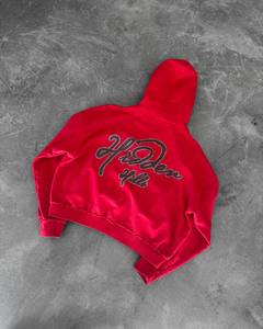 High Quality Oversized Drop Shoulder <b>Sweatshirts</b> Custom Logo Cropped Boxy Hoodies Graphic Patchwork <b>Embroidery</b> Hoodie For Men - Product Image 4