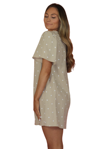 Elegant Long 100% Cotton A-Line Summer Eco-Friendly <b>Dress</b> with Unique Mesh Design - Product Image 5