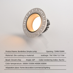 Lámpara LED de Techo Empotrada sin Marco, 4000K, 12W, Aleación de Aluminio, Moderna, Antideslumbrante, para Hogar, Oficina, <span class=keywords><strong>Cocina</strong></span>, Ra80, IP20 - Product Image 2