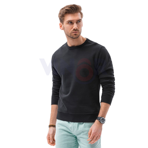 เสื้อสเวตเตอร์ฤดูหนาวของผู้ชายหรูหรา100% ผ้าฟลีซผ้าฝ้ายนุ่มพิเศษน้ำหนักคอกลมดีไซน์เนอร์พิมพ์ลายพร้อมโลโก้ปัก - Product Image 6