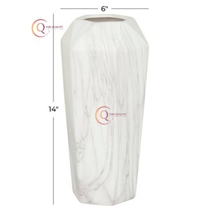 Vases à fleurs en marbre Pot à bougies unique Vase de décoration pour la maison et le jardin Vases de forme ronde de couleur blanche de qualité supérieure au prix le plus bas - Product Image 6