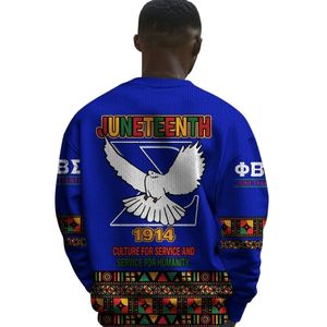 Phi Beta Sigma maglione lavorato a maglia 1914 blu bianco ciniglia lettere greche Sigma Beta confraternita maglione regalo - Product Image 2