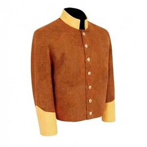 Chaqueta de lana estilo histórico para hombre, reproducción del uniforme confederado de la guerra civil, abotonada, con cuello alto, para uso en exteriores. - Product Image 3