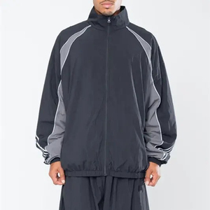 Survêtements en polyester personnalisés, veste coupe-vent en nylon, jogging, ensemble de survêtement zippé coupe-vent pour hommes - Product Image 3