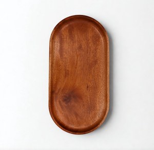 Plateau de service en bois fait à la main avec poignées en bois d'acacia de qualité supérieure, parfait pour le restaurant et la maison - Product Image 1