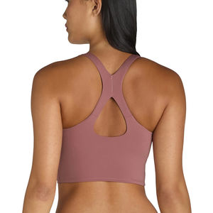 Hauts courts doux pour la peau avec logo personnalisé soutiens-gorge de sport vêtements de yoga tenue de sport vêtements de sport vêtements de sport débardeur de yoga pour femmes avec soutien-gorge intégré - Product Image 2