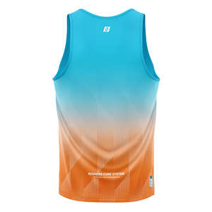 Camiseta Deportiva de Maratón de Secado Rápido con Estampado Elástico en Cuatro Direcciones, Personalizada con Degradado Azul, Transpirable y Ligera, Diseño 3D - Product Image 4