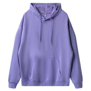 Venta al por mayor Slim fit Pullover Blank Plain Summer Hoodie 20% Algodón 80% Tejido de poliéster sudaderas con capucha coloridas - Product Image 4