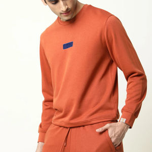 เสื้อสเวตเตอร์ของผู้ชายเสื้อสเวตเตอร์แบบสวมหัวมีฮู้ดคอกลมผ้าโพลีเอสเตอร์/ ผ้าฝ้ายแห้งเร็วระบายอากาศสำหรับ - Product Image 5