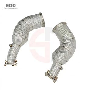 Downpipe haute performance SDO pour Audi RS6 RS7 C8 compatible avec 4.0T Twin Turbo, version racing en acier inoxydable SS304 premium. - Product Image 3