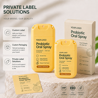 Spray buccal probiotique OEM ODM saveur fruit de la passion 20ml 30ml sans alcool, rafraîchisseur d'haleine de poche, spray de soin buccal à marque privée