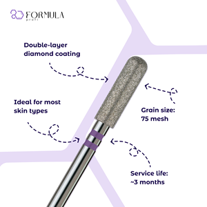 ดอกสว่านเจียรเล็บทรงกระบอกปลายมน รุ่น Formula Profi 3.5 มม. สีม่วง PRO คุณภาพระดับมืออาชีพ ราคาสมเหตุสมผล รับผลิตแบรนด์ส่วนตัว - Product Image 2