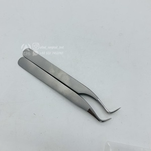 Pince à épiler en acier inoxydable japonaise personnalisée en gros Extensions de cils à pointe polonaise durable avec sable en nano fibre - Product Image 6