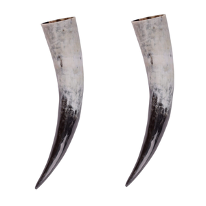 Authentique corne à boire inspirée des Vikings, corne de boeuf/vache naturelle polie de haute qualité, gobelet à vin en verre fabriqué à la main - Product Image 5